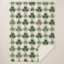 Kariertes Kleeblatt St. Patrick's Day Fleece Blank