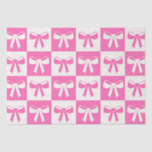 Kariertes Koketten-Mädchen-Rosa-Schleifen-Muster