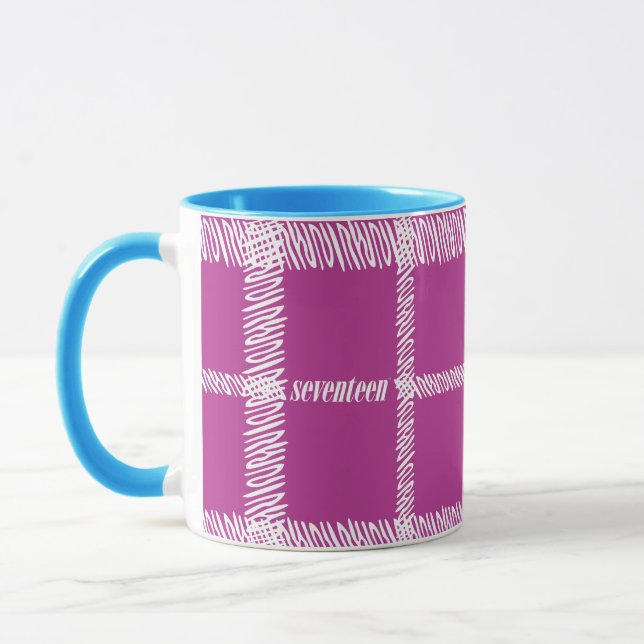 Kariertes Lila Tasse (Links)