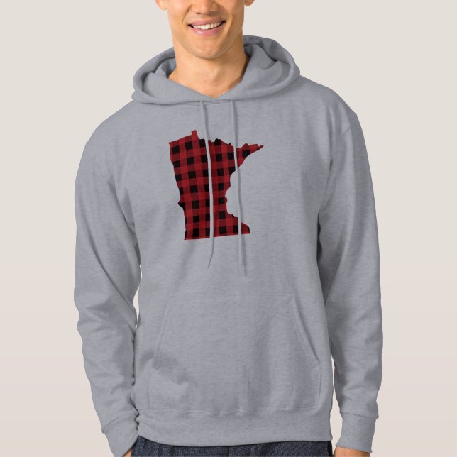 Kariertes Minnesota mit Kapuze Sweatshirt Paul (Vorderseite)