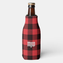 Kariertes Monogramm aus Red Black Buffalo
