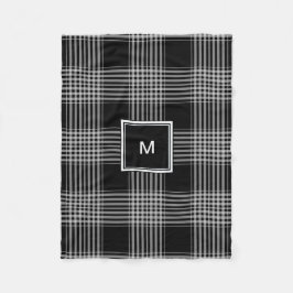Kariertes Monogramm des modernen Fleecedecke