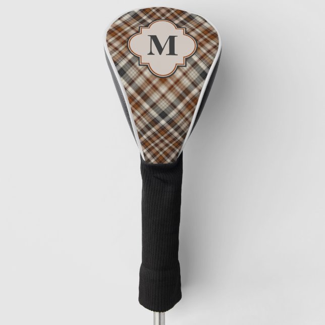 Kariertes Monogramm Golf Headcover (Vorderseite)