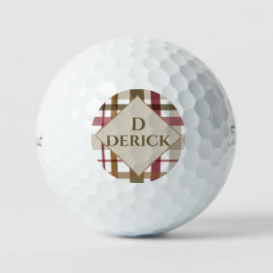Kariertes Monogramm Golfball