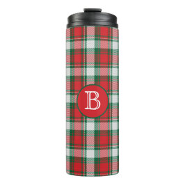 Kariertes Monogramm Thermosbecher