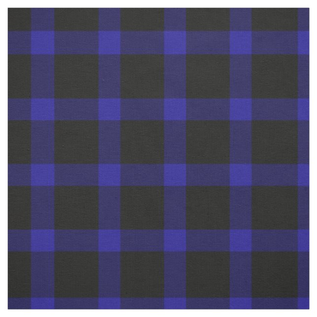 Kariertes Muster aus blauem und schwarzem Karton Stoff (Muster)