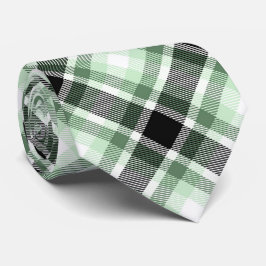 Kariertes Muster aus grünem, schwarzem Tartan Krawatte