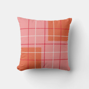 Kariertes Muster aus karierten Stoffen in rosa, bl Kissen
