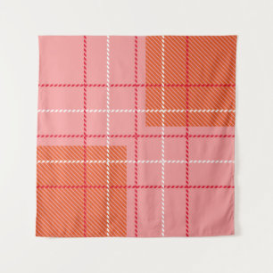 Kariertes Muster aus karierten Stoffen in rosa, bl Wandteppich