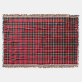 Kariertes Muster aus rotem und schwarzem Tartan Decke