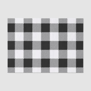Kariertes Muster B&W Weihnachtsdes klassischen Seidenpapier