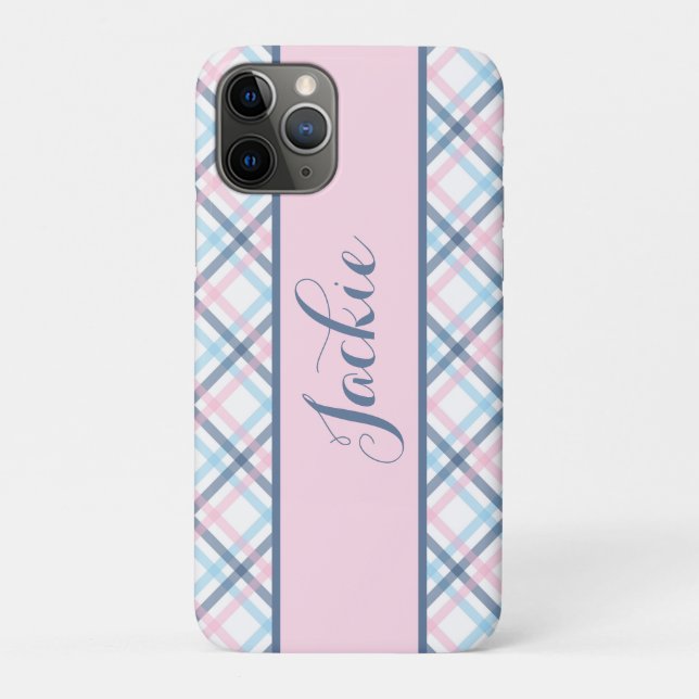 Kariertes Muster  Case-Mate iPhone Hülle (Rückseite)