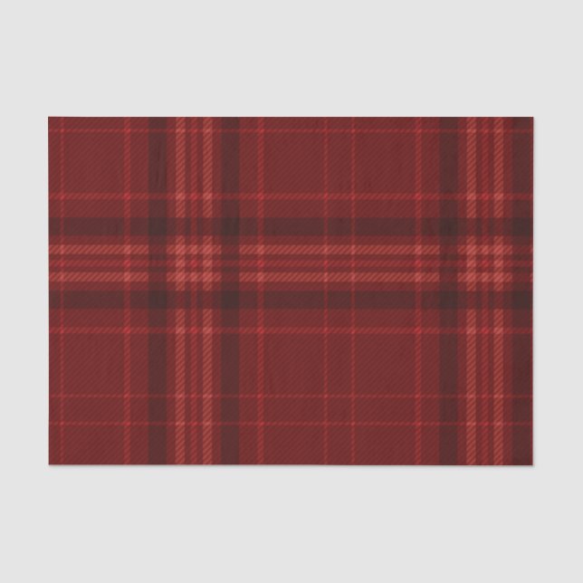 Kariertes Muster des Weihnachtsroten Maroons Seidenpapier (Vorderseite)