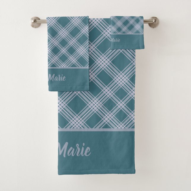 Kariertes Muster für  Gehäuse, Mutation Bath Handt Badhandtuch Set (Insitu)