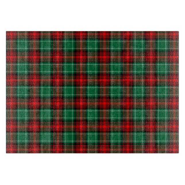 Kariertes Muster für Red Green Holiday Schneidebrett (Vorderseite)