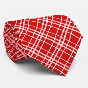 Kariertes Muster für Red White Tartan Krawatte