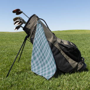 Kariertes Muster-Golf-Handtuch von Mute Cyan Golfhandtuch