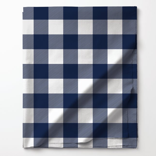 Kariertes Muster in Navy Blue und White Buffalo Stoff (Von Creator hochgeladen)