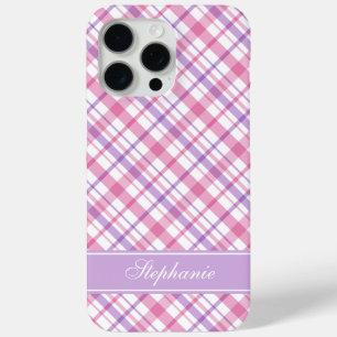 Kariertes Muster in Rosa und Lavendel Case-Mate iPhone Hülle