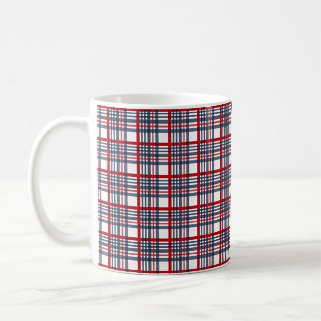 Kariertes Muster Kaffeetasse (Links)