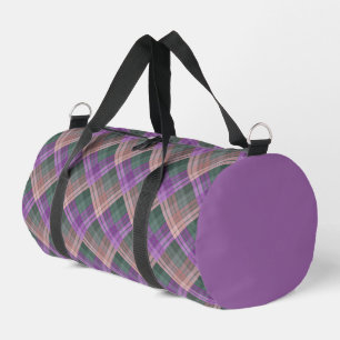 Kariertes Muster mit Zickzack-Färbung Duffle Bag