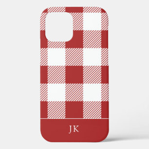 Kariertes Muster-Monogramm Case-Mate iPhone Hülle