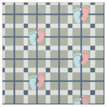 kariertes Muster niedlichen Babyfußschritte Tartan