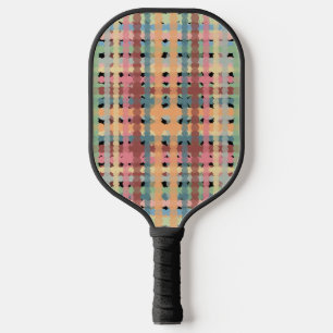 Kariertes Muster-Paddel in gepunktetem Pastell Pickleball Schläger