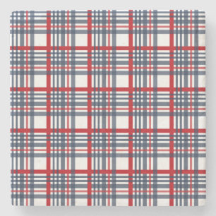 Kariertes Muster Steinuntersetzer