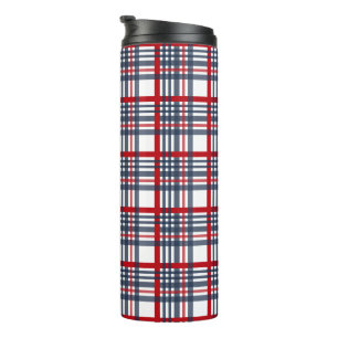 Kariertes Muster Thermosbecher