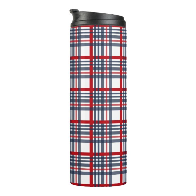Kariertes Muster Thermosbecher (Nach rechts gedreht)