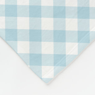Kariertes Muster von hellblauem Gingham Fleecedecke