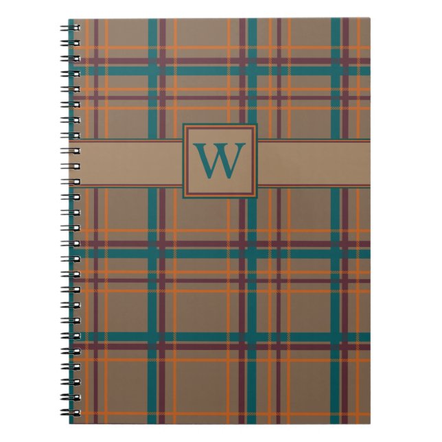 Kariertes Notebook im Herbst Notizblock (Vorderseite)