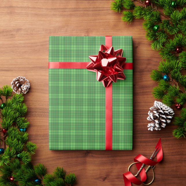 Kariertes Papier für das Muster "Grüne Farbe" Geschenkpapier (Feiertagsgeschenk)