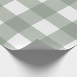 Kariertes Papier (grün/weiß) Geschenkpapier