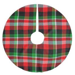 KARIERTES PATTERIUM FÜR ROTE GREEN WHITE CHRISTMAS POLYESTER WEIHNACHTSBAUMDECKE