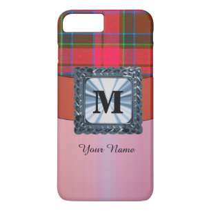 Kariertes personalisiertes Monogramm iPhone 8 Plus/7 Plus Hülle