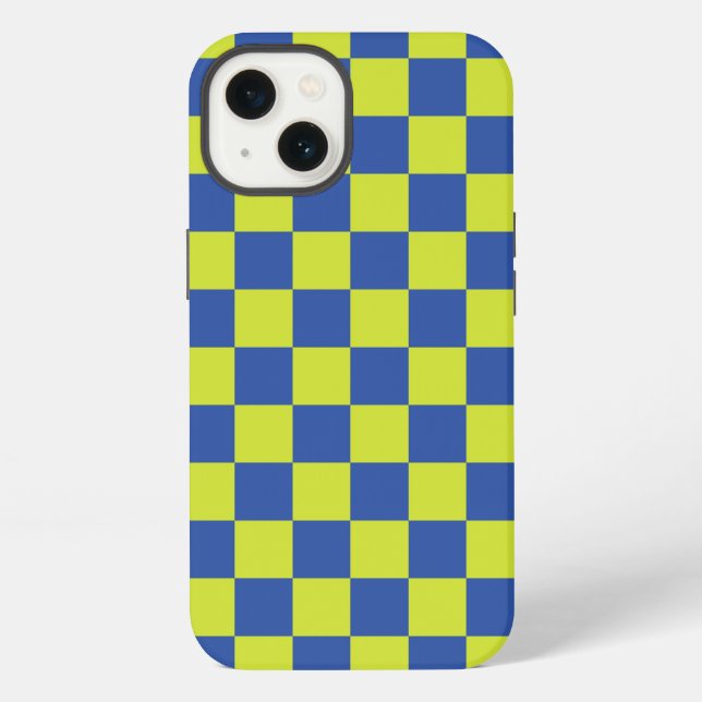 kariertes Polizeimuster iPhone Hülle (Rückseite)