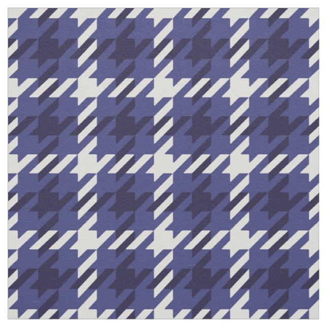 Kariertes Retro-Blau-Hahnentrittmuster Stoff (Muster)