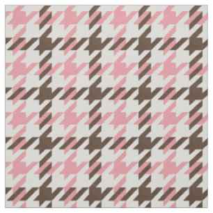 kariertes Retro-Rosa-Hahnentrittmuster Stoff