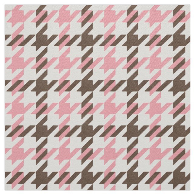 kariertes Retro-Rosa-Hahnentrittmuster Stoff (Muster)