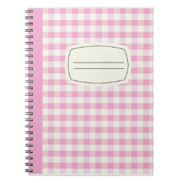 Kariertes rosa Notebook Notizblock