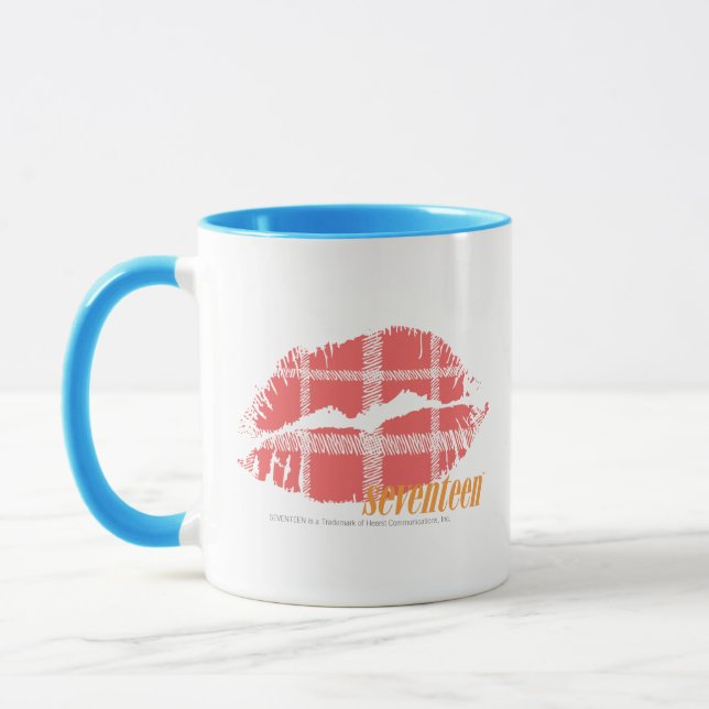 Kariertes Rosa Tasse (Links)
