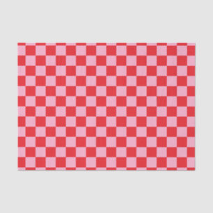 Kariertes rosa und Rot Seidenpapier