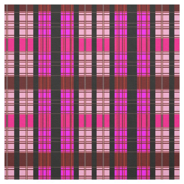 Kariertes rosa und rotes Muster Stoff (Muster)