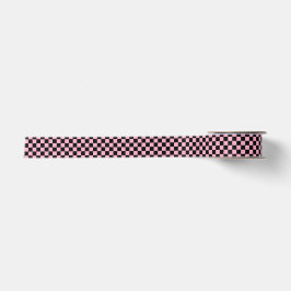 Kariertes rosa und schwarz satinband