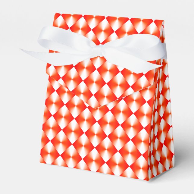 Kariertes rotes Muster Geschenkschachtel (Vorderseite)