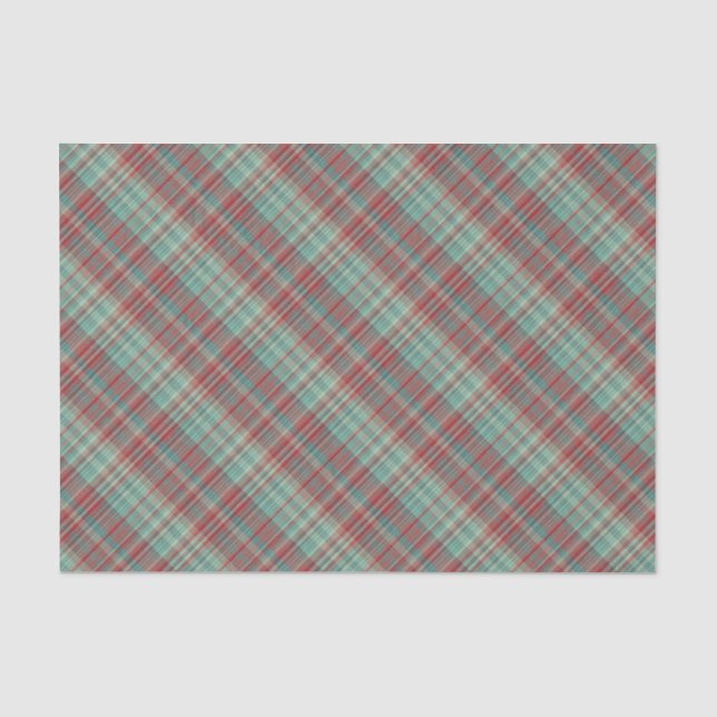 Kariertes rotes Muster Seidenpapier (Vorderseite)