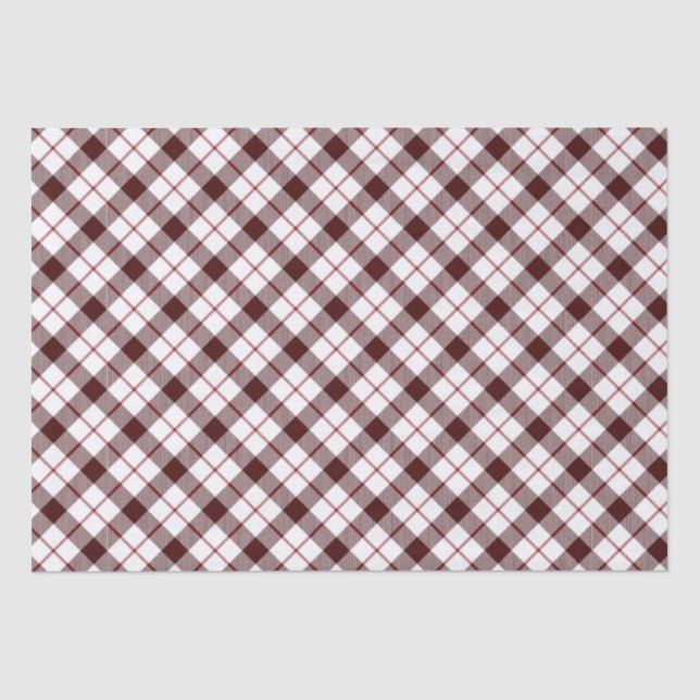 Kariertes rotes Muster Seidenpapier (Vorderseite)