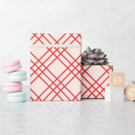 Kariertes rotes Schleifpapier Geschenkpapier